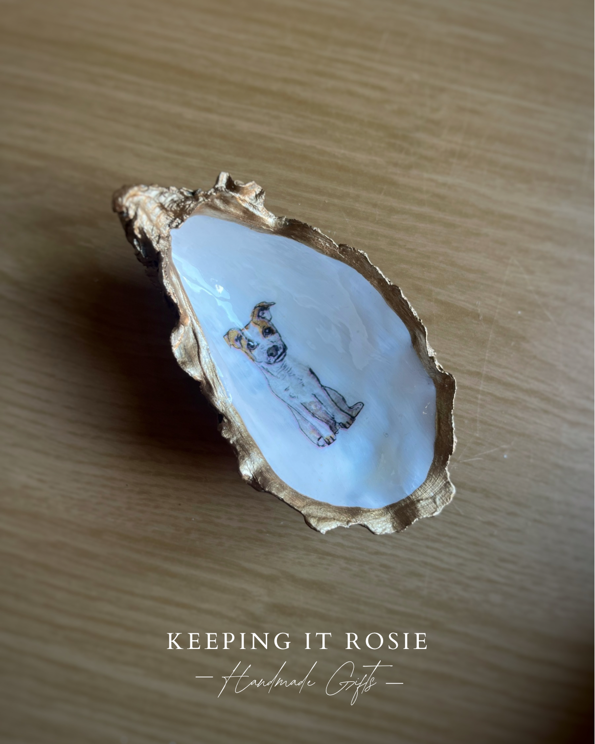 Dog breeds oyster shell trinket trays