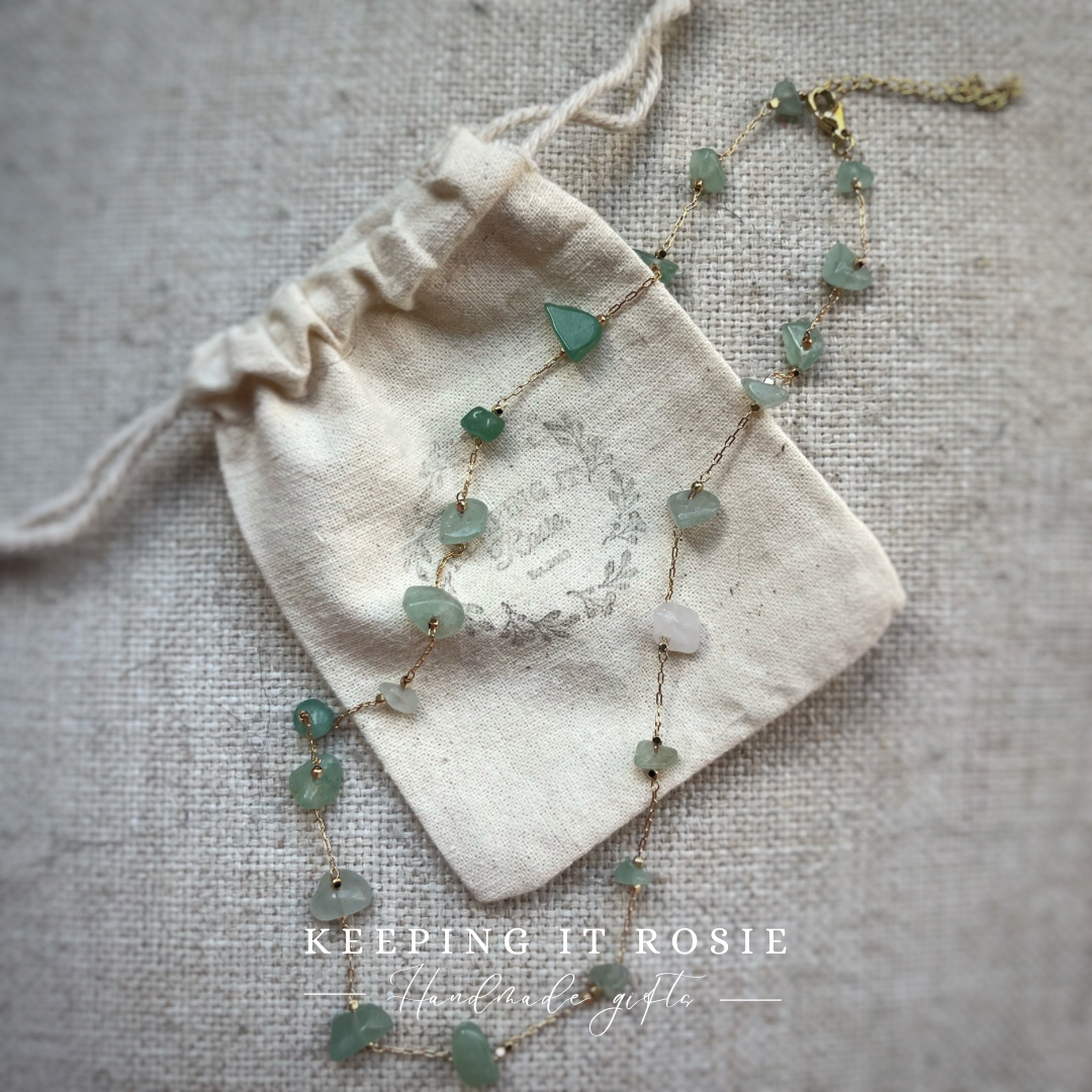 Jade quartz Gemstone necklace