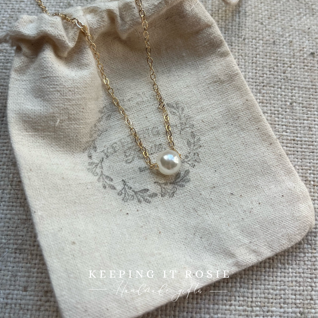 Gold Plated Pearl Necklace