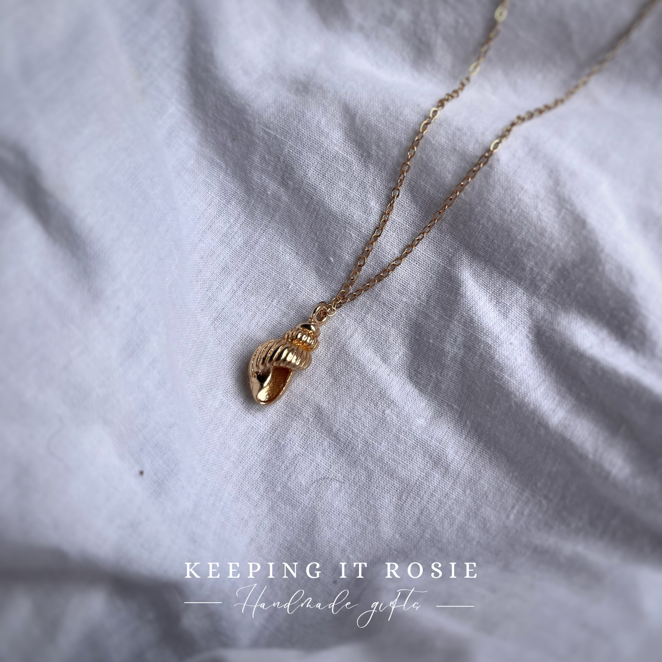 Sea Shell Charm Gold Plated Necklace