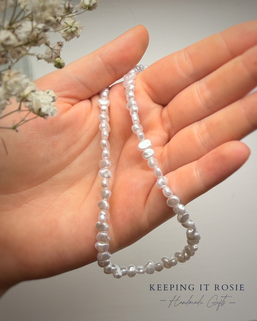 Pearl beaded necklace