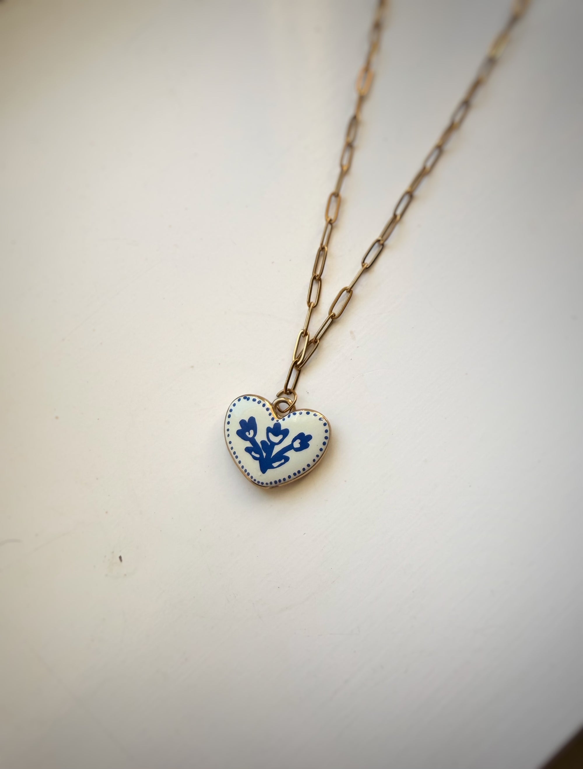 Gold Plated flower charm necklace