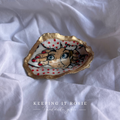 Pop art oyster shell trinket tray