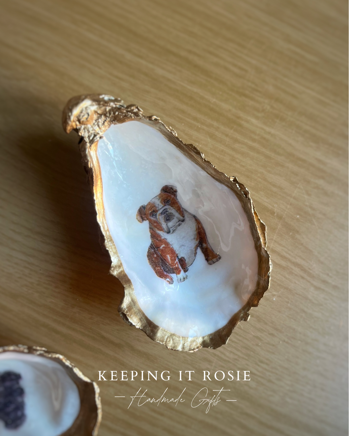 Dog breeds oyster shell trinket trays
