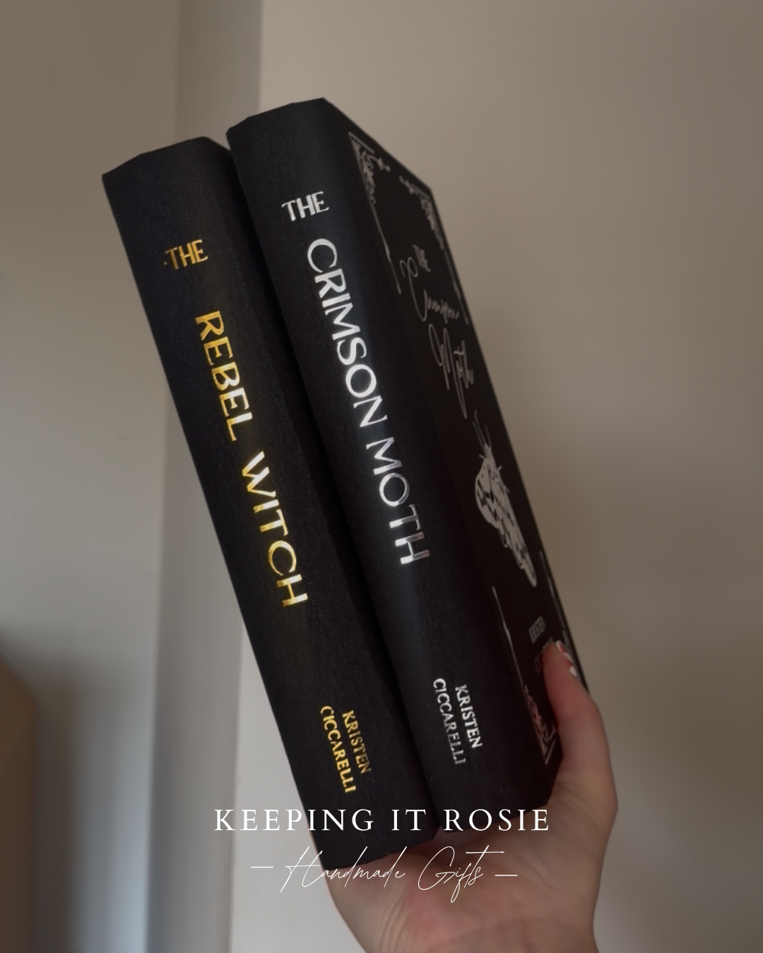 Crimson Moth duology handmade rebind set