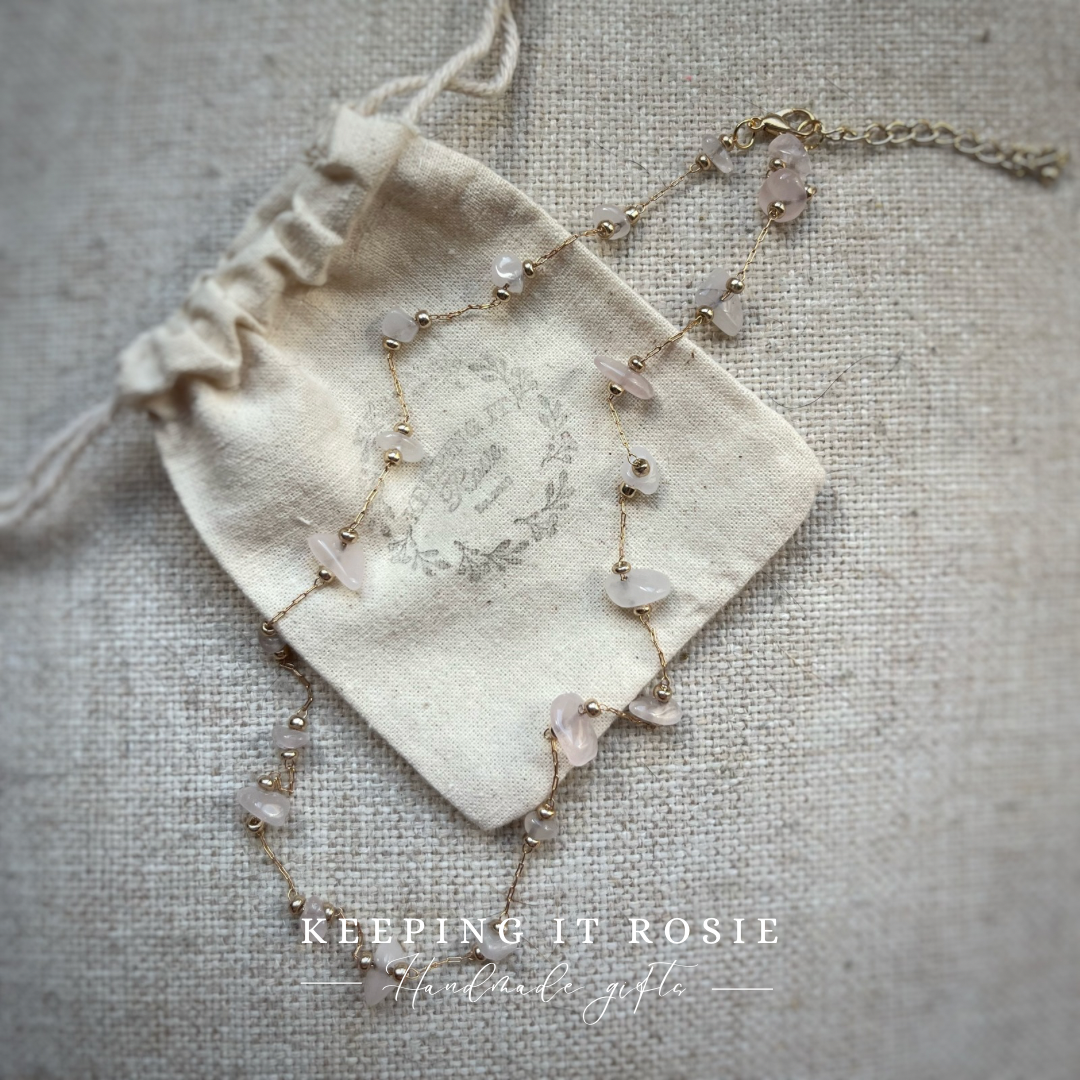 Rose Quartz Gemstone necklace
