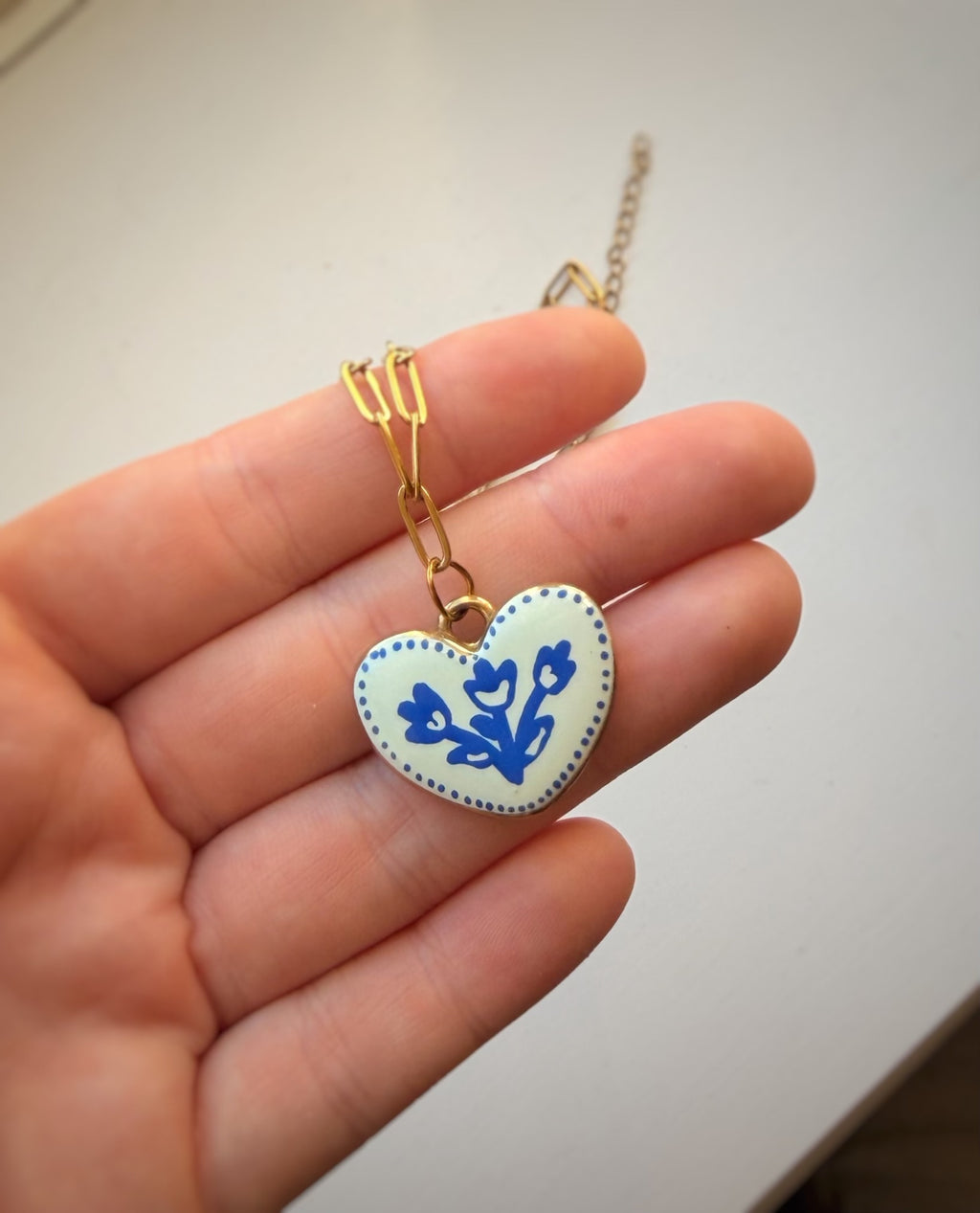 Gold Plated flower charm necklace