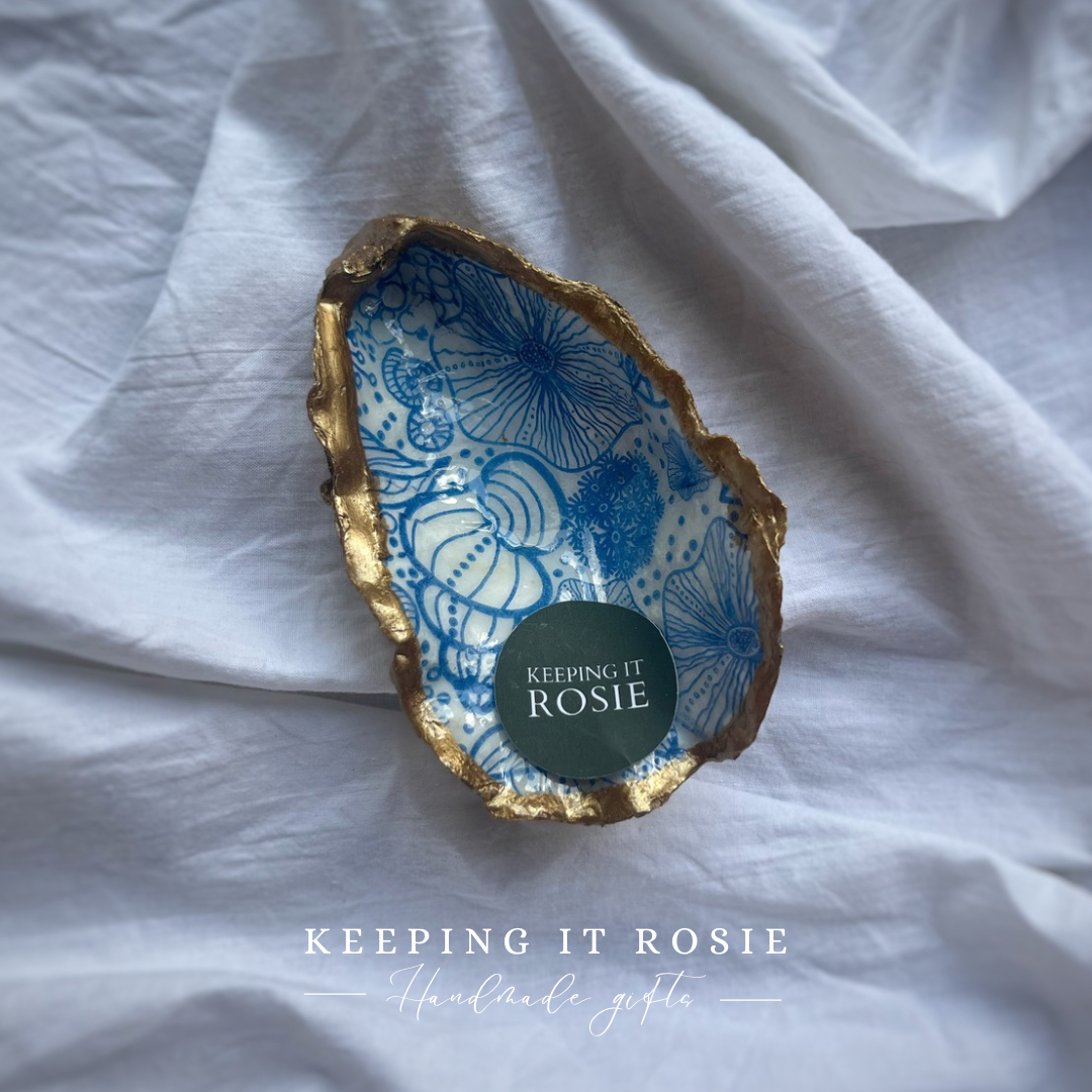 Blue Shell print oyster shell