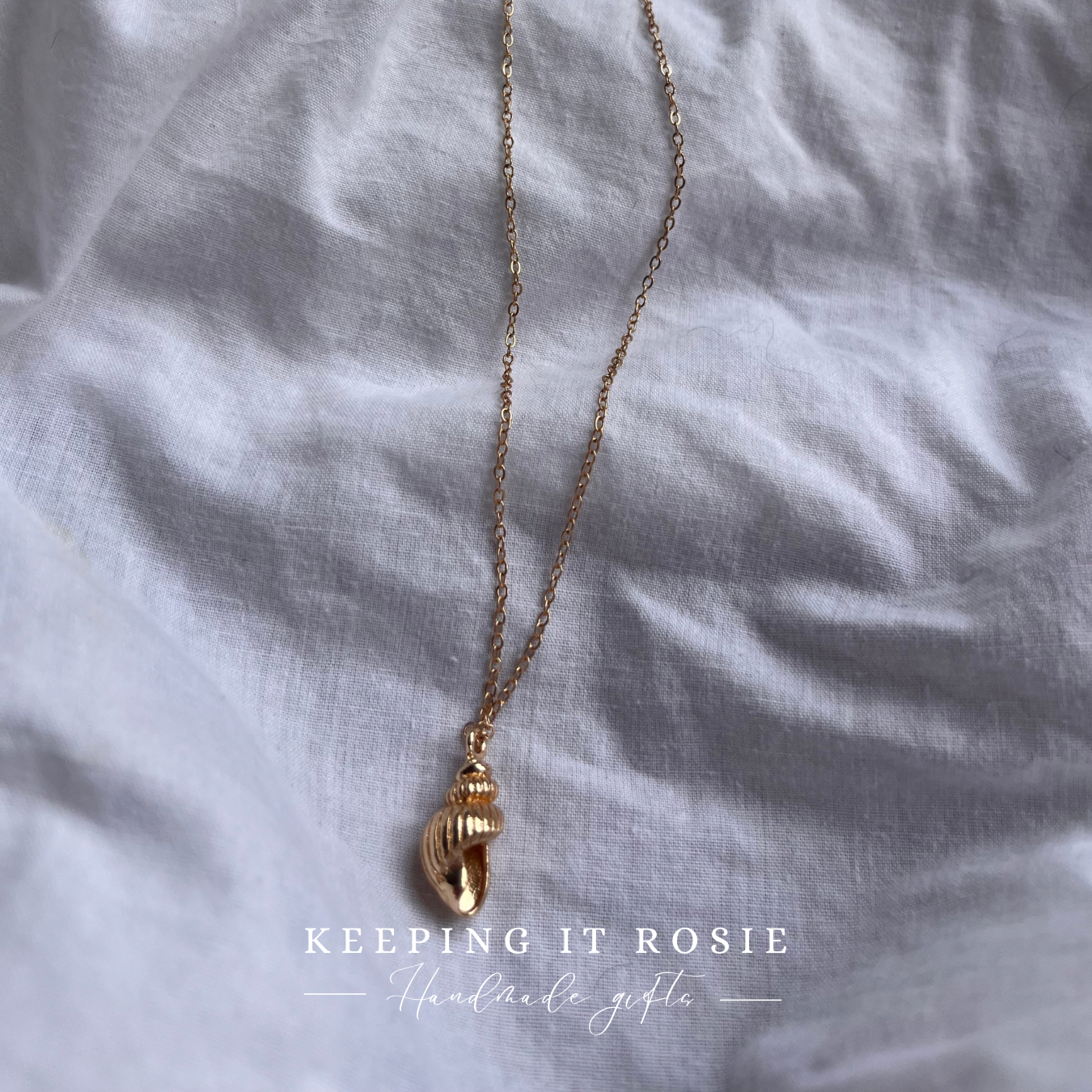 Sea Shell Charm Gold Plated Necklace
