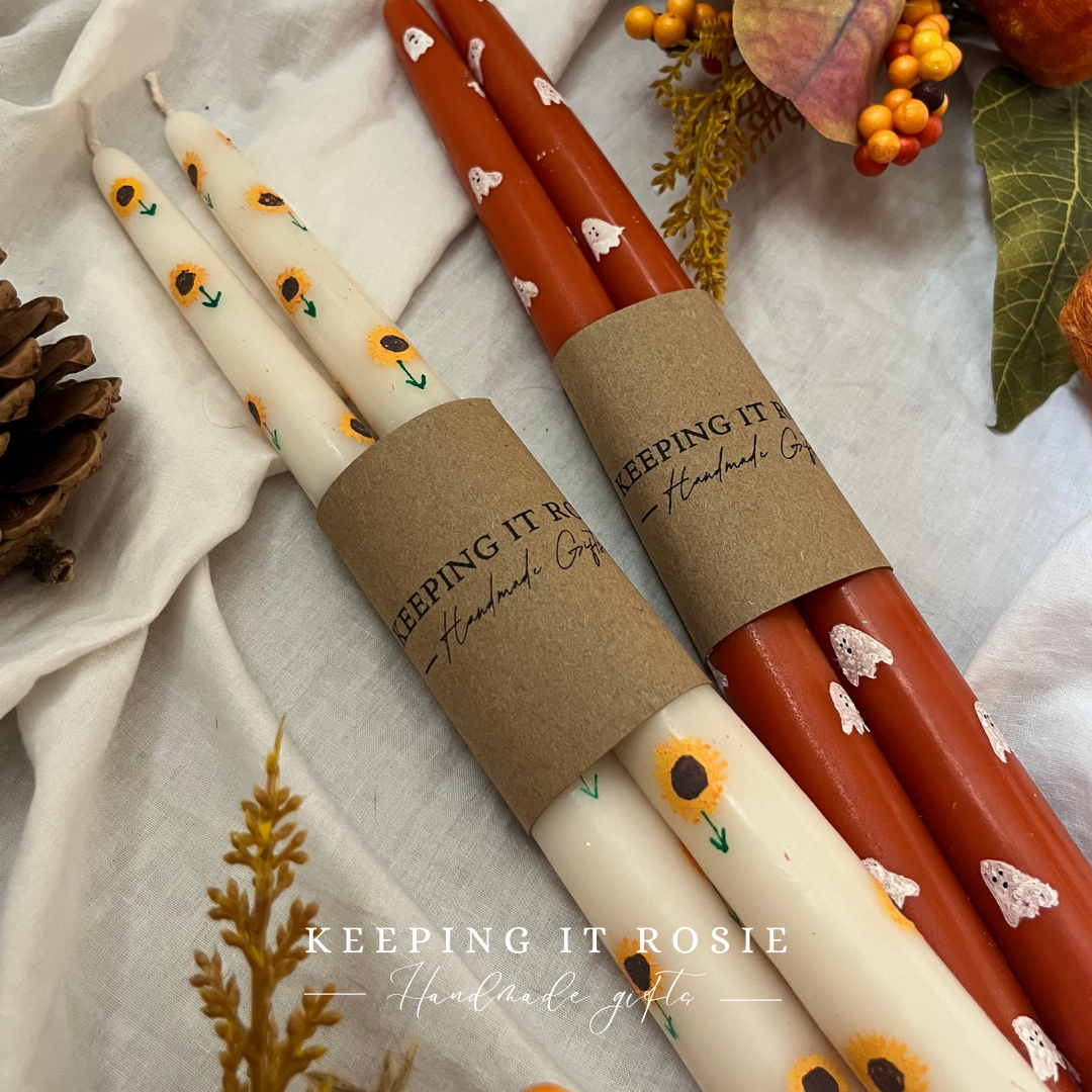 Handpainted Dinner Candles