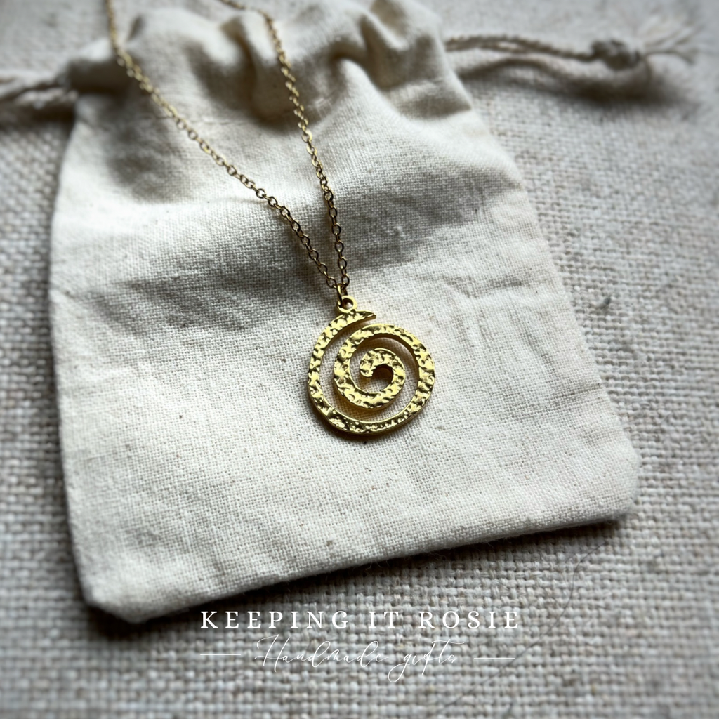 Whirl Gold Plated Pearl Necklace