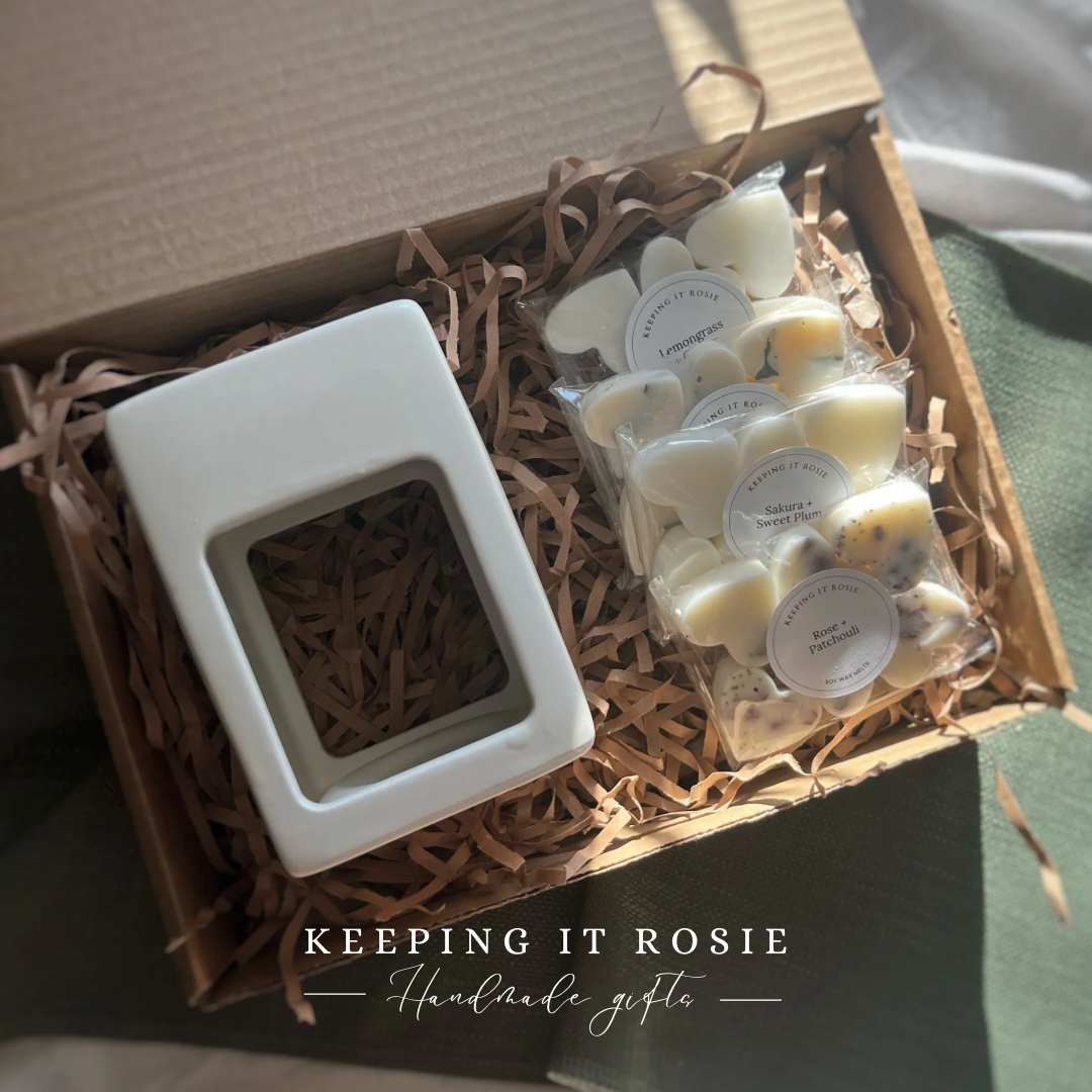 Wax Melt and Ceramic Burner Starter Gift Set