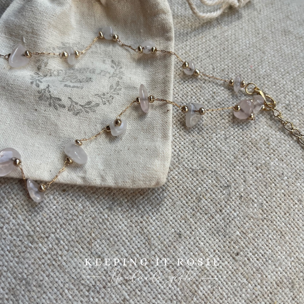 Rose Quartz Gemstone necklace