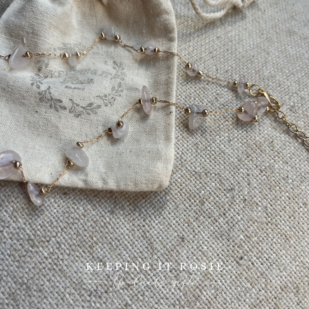 Rose Quartz Gemstone necklace
