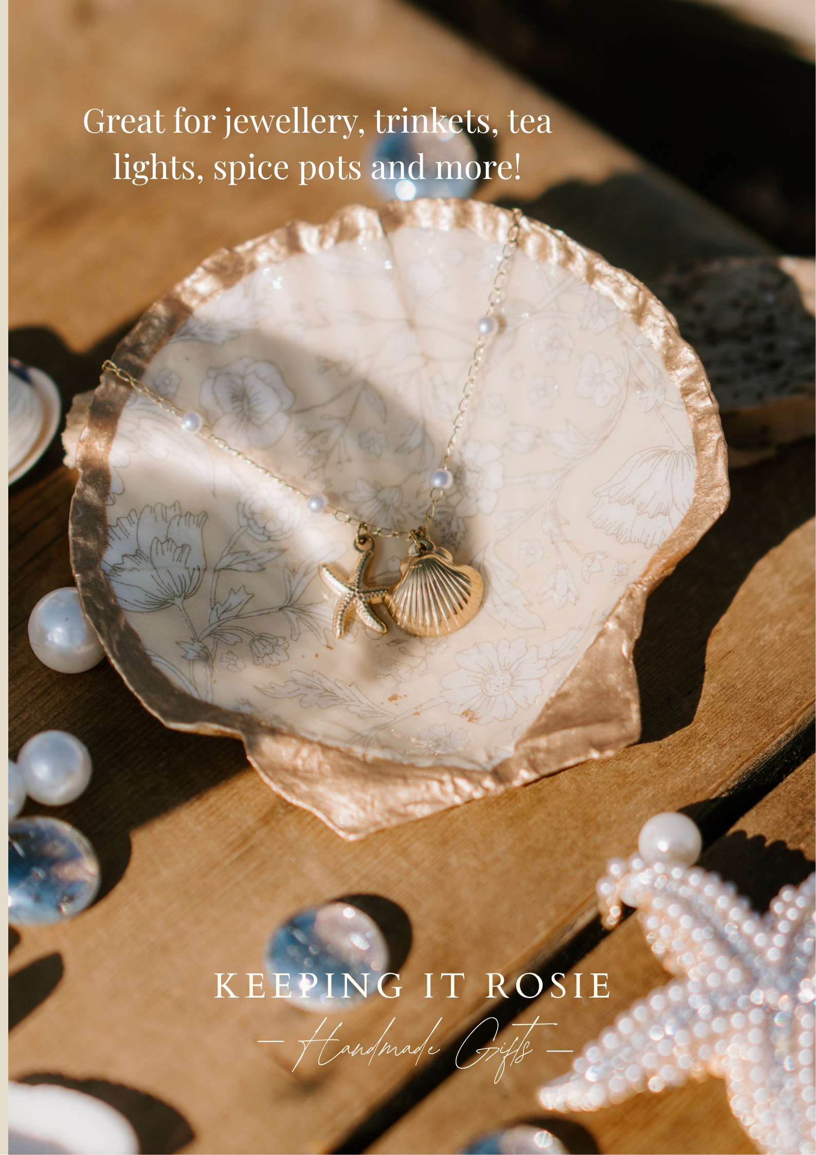 Custom Dog Breed Decorated Shell | trinket trays | Jewellery organisers | personalised | nautical home decor