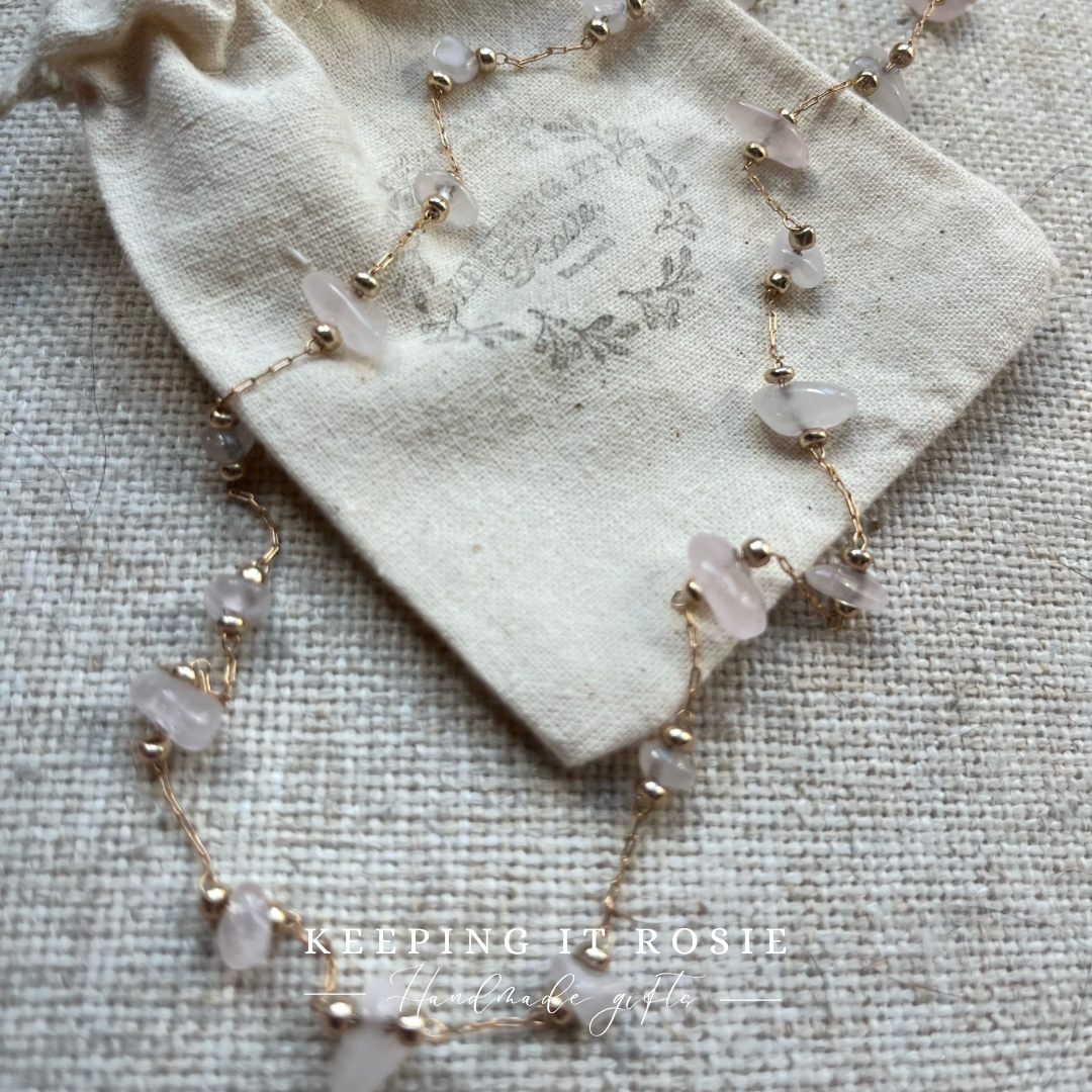 Rose Quartz Gemstone necklace