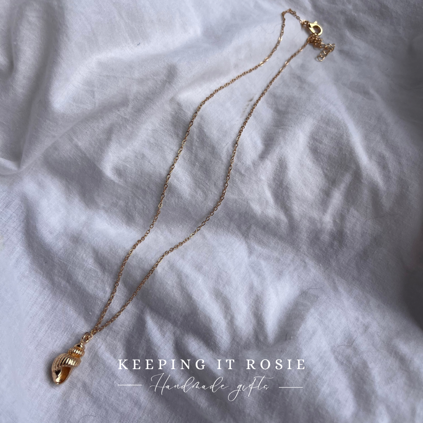 Sea Shell Charm Gold Plated Necklace