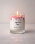Pink Iced Birthday Cake Candle