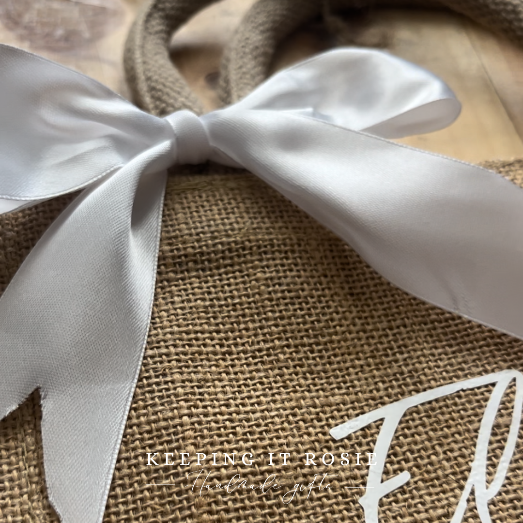 Personalised Mini Jute Bag
