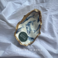 Fish print oyster shell tray