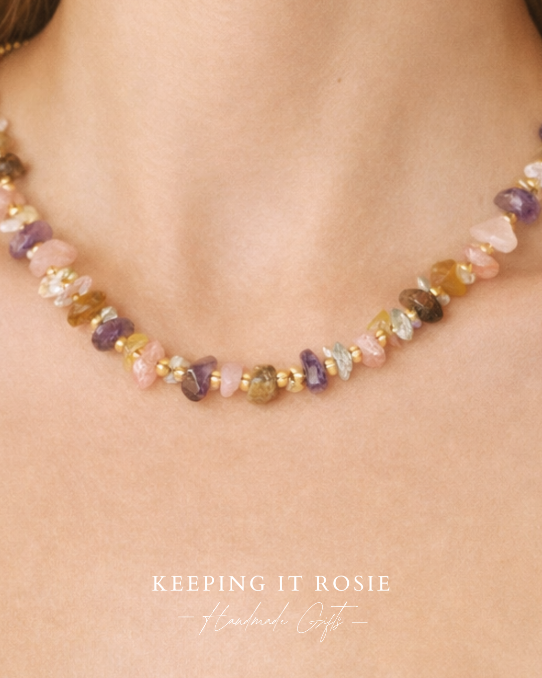 Multi gemstone necklace
