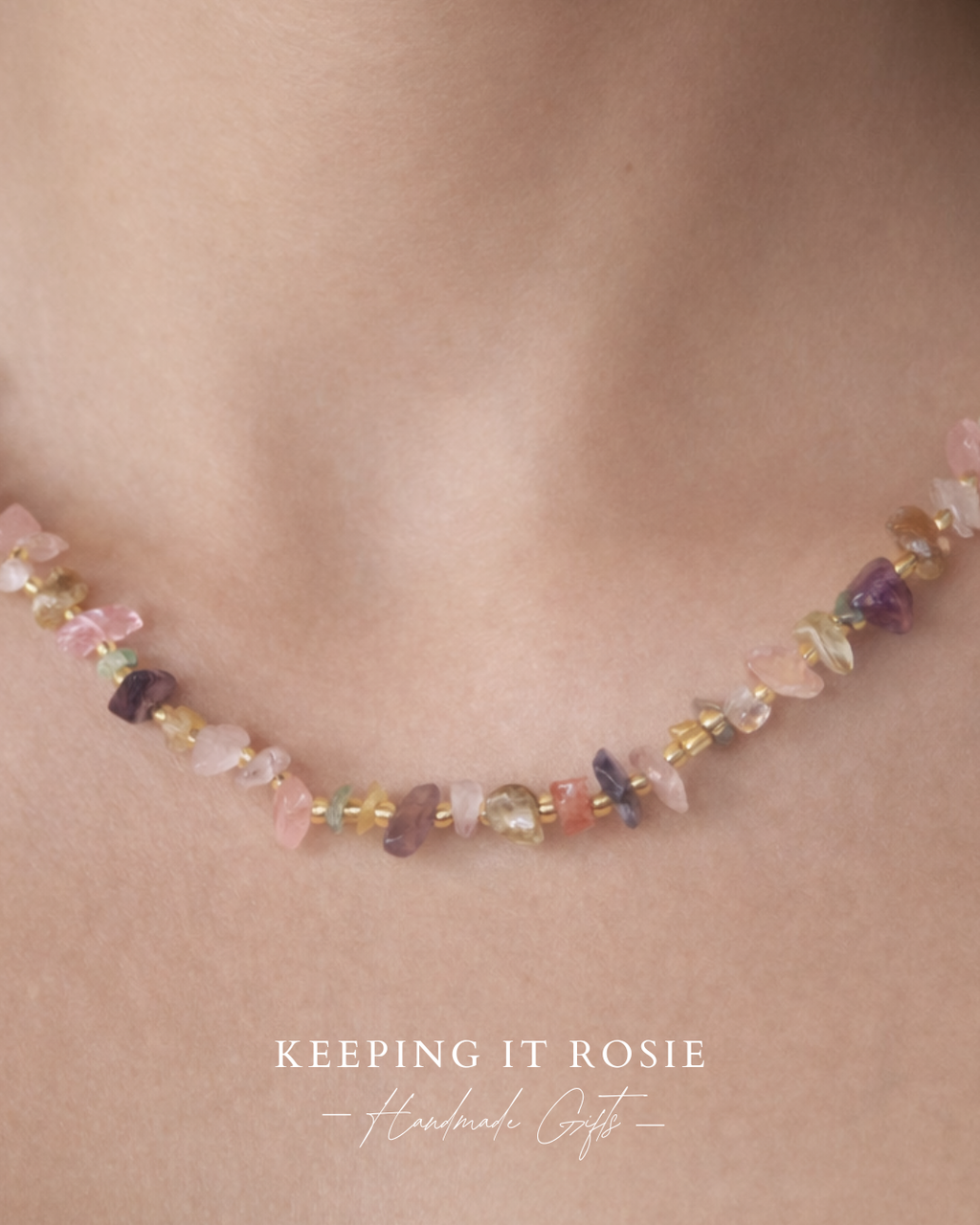 Multi gemstone necklace