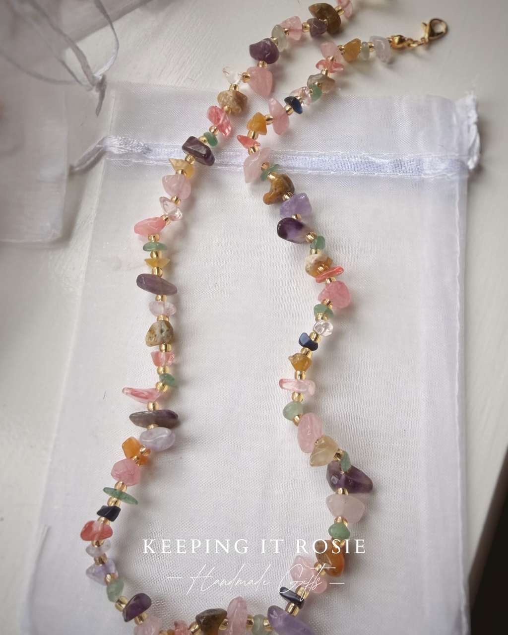 Multi gemstone necklace
