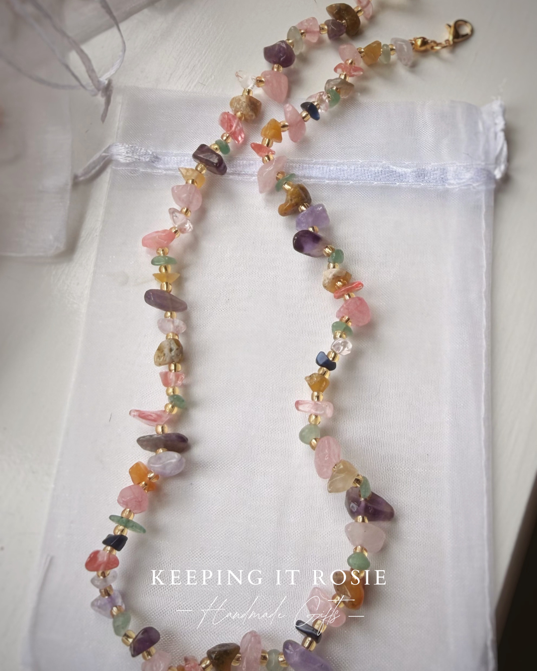 Multi gemstone necklace